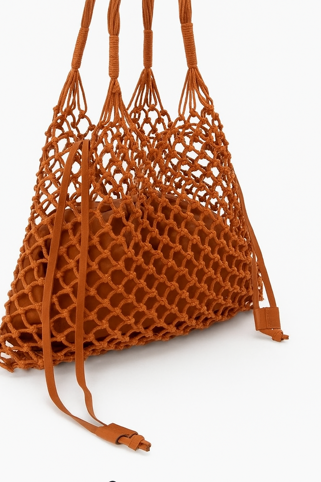 Crochet Beach Bag Brown